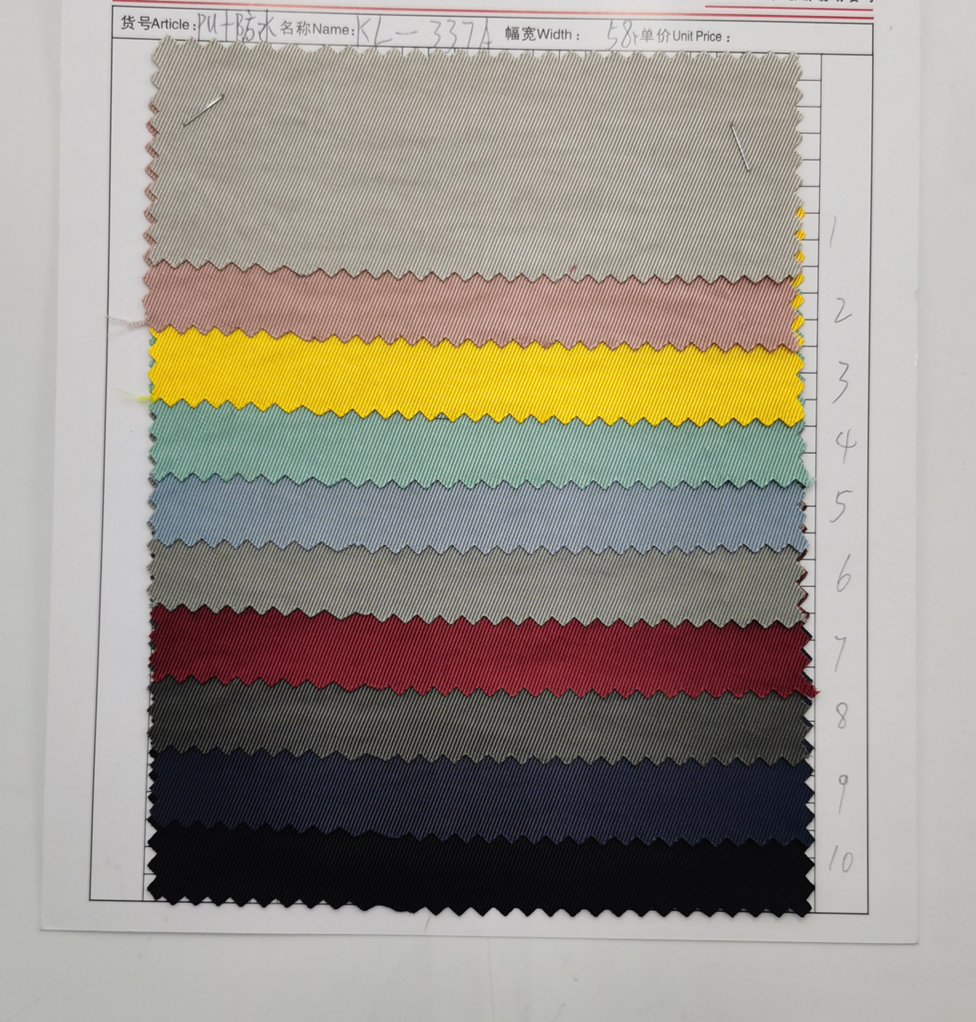 Fabric Swatches-Twill